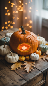 Pumpkin Patch Candlelight Arrangement