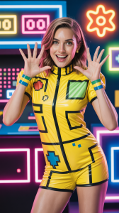 Retro Arcade Game Character