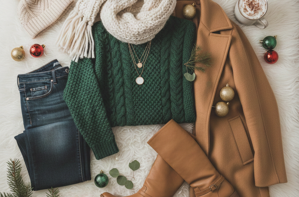 Cold Christmas Outfit Ideas for Women Winter