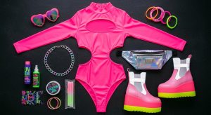 women's neon pink sexy outfits for a rave party