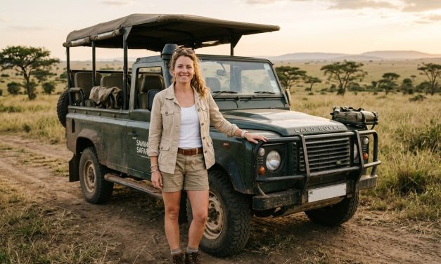 Safari Outfit Ideas With Utility Jacket, Tank Top & Khaki Shorts
